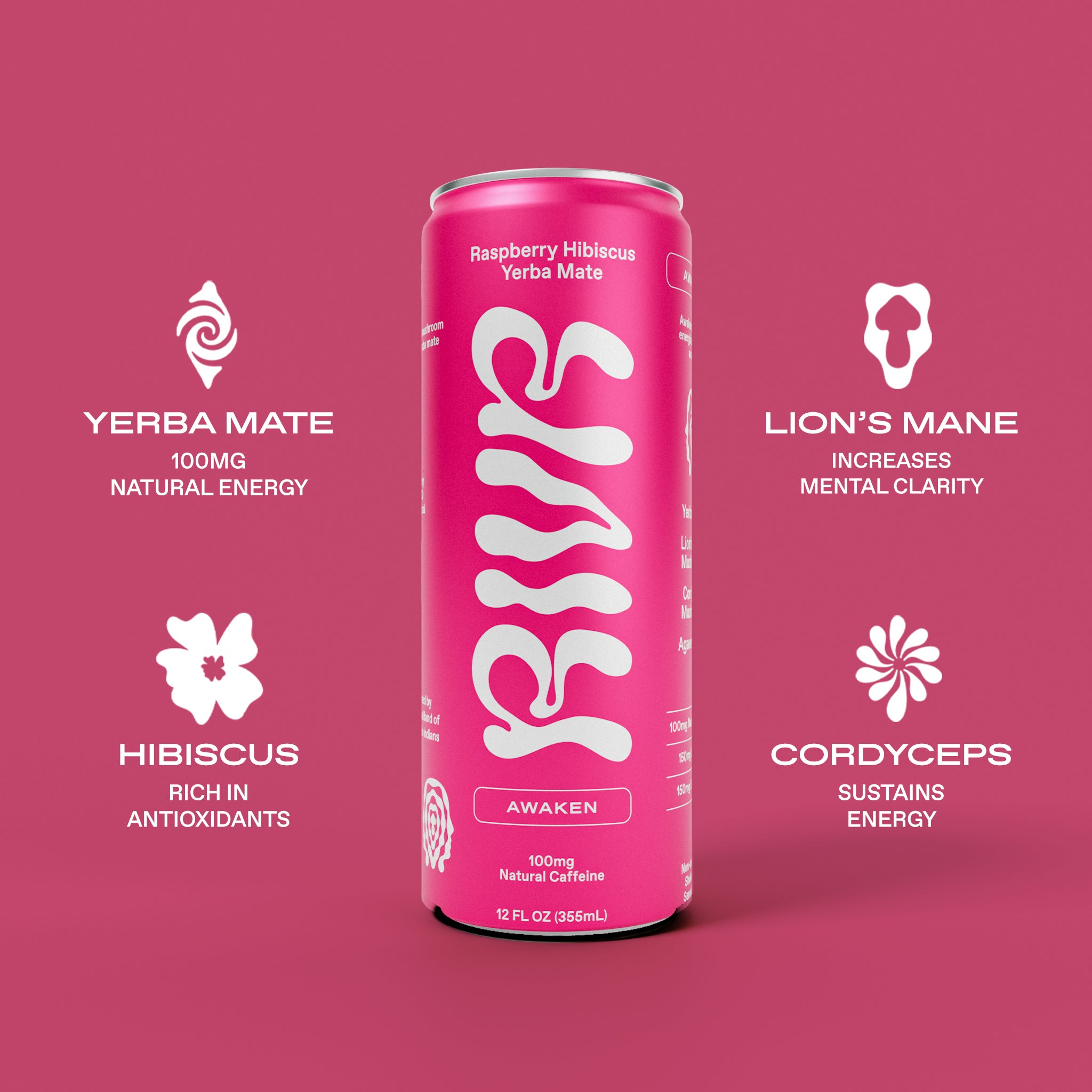 Awaken Raspberry Hibiscus Yerba Mate – RIVR
