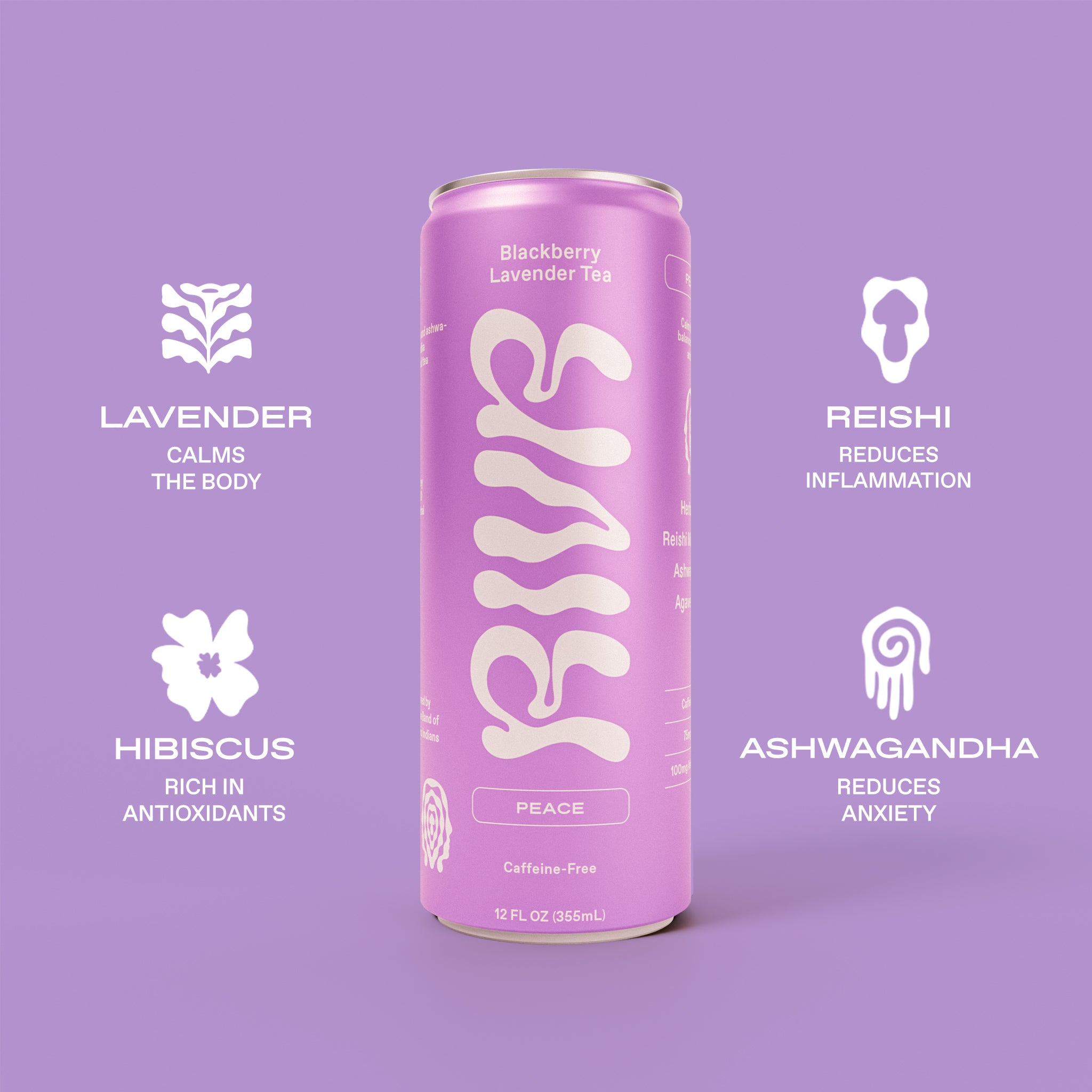 RIVR Peace Blackberry Hibiscus Lavender Tea